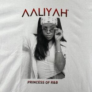 AALIYAH Princess Of R&b T-Shirt Adult XL Rap Music White Licensed